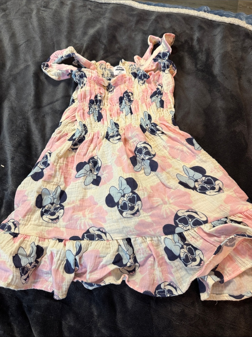 Disney Pink and Navy Minnie Mouse Ruffle Sundress for Kids